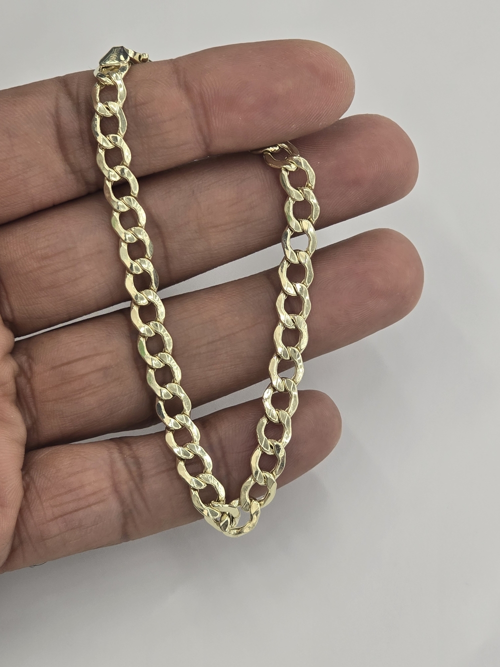 10k Real Gold Cuban Bracelet 6.2mm 8 Inches